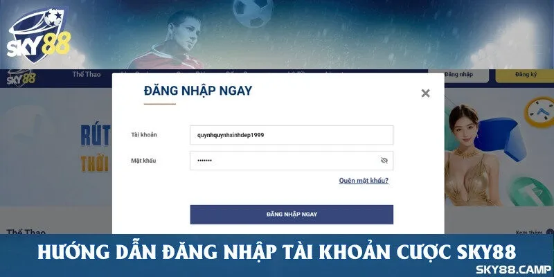 Hướng dẫn đăng nhập tài khoản Sky88